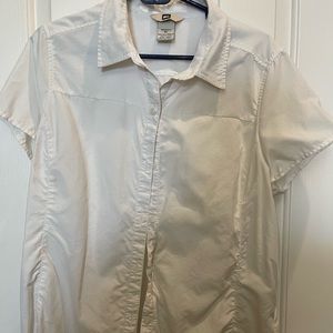 REI short sleeve button top